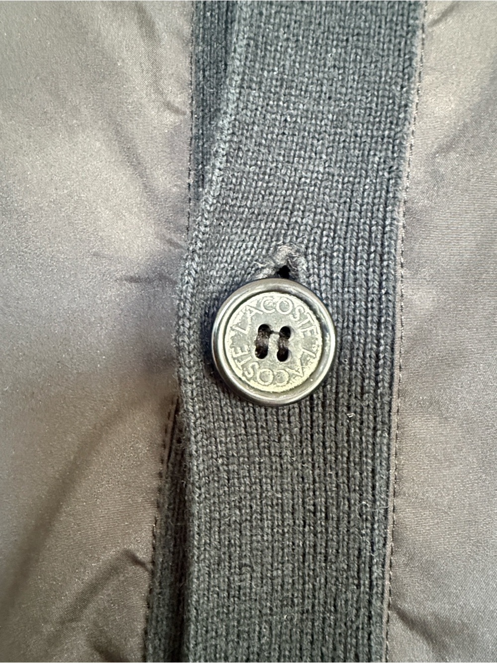 Lacoste Men's Charcoal Button-Front Lightweight Jacket - Picture 5 of 9